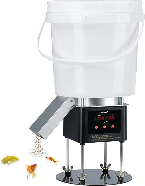 Photo 1 of Appears intact - Pond Fish Feeder, Briidea Automatic Fish Feeder for Pond, Animal-Proof Design, 4L Large Capacity, Low Battery Indicator, Ideal for Vacations & Everyday Feeding Use