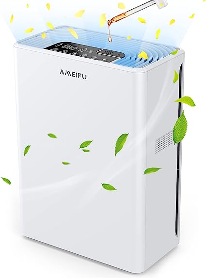 Photo 1 of AMEIFU Air Purifiers for Home Large Room up to 1640ft², Hepa Air Purifiers, H13 True HEPA Air Filter for Wildfires, Pets Hair, Dander, Smoke, Pollen, 3 Fan Speeds, 5 Timer, Sleep Mode 15DB Air Cleaner