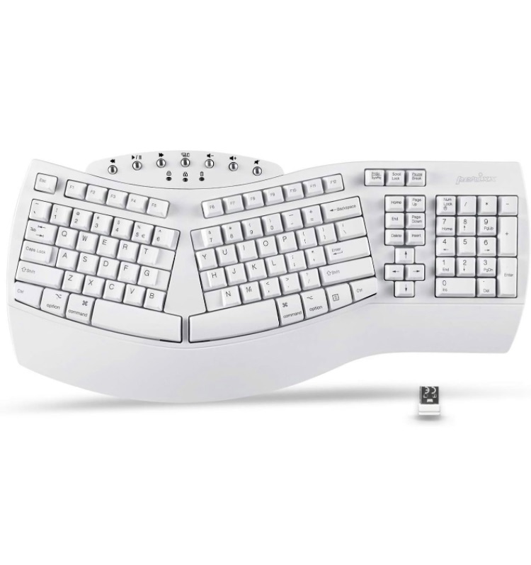 Photo 1 of Perixx Periboard-612 Wireless Ergonomic USB Split Keyboard, US English Layout