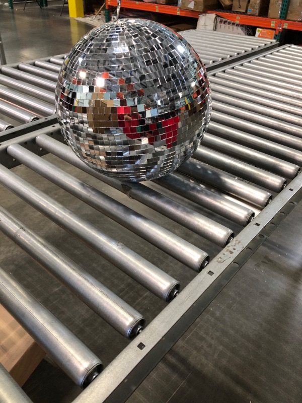 Photo 4 of 12" Disco Ball Mirror Ball Disco Party Decoration Stage Light Dj Light Effect Home Business Christmas Display Decoration Silver