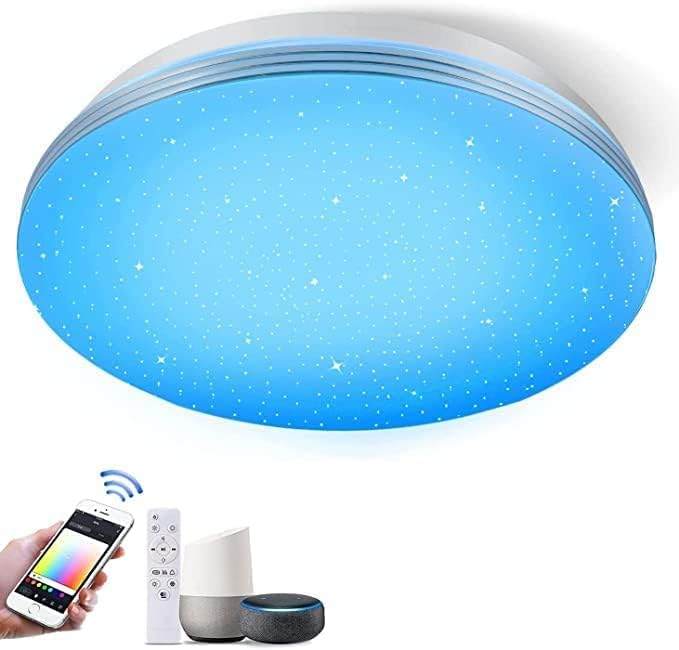 Photo 1 of HOREVO 18W Smart Ceiling Light Flush Mount LED WiFi Light