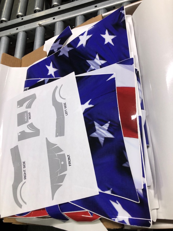 Photo 4 of AMR Racing Golf Cart Graphics kit Sticker Decal Compatible with Yamaha Drive2 2006-2020 - Stars and Stripes