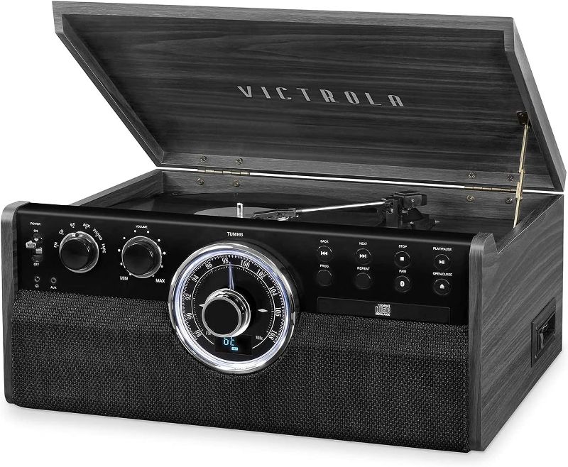 Photo 1 of Victrola Mid Century 6-in-1 Bluetooth Record Player & Multimedia Center 