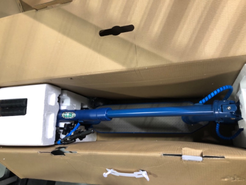 Photo 3 of Jetson Eris Adult Electric Scooter | Weight Limit 220 lb, Ages 12+ | Blue | 8.5” Wheel | Folding, LCD Display, Phone Holder |Top Speed of 14 MPH | Range of 12 Miles | Handbrake | 5 Hr Charge Time