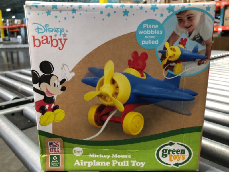 Photo 2 of Green Toys Disney Baby Exclusive - Mickey Mouse Airplane Pull Toy