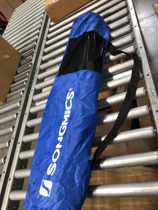 Photo 3 of SONGMICS Badminton Net Set, Portable Sports Set for Badminton, Tennis, Kids Volleyball, Pickleball, Easy Setup, Nylon Net with Poles, for Indoor Outdoor Court Blue 16.5FT