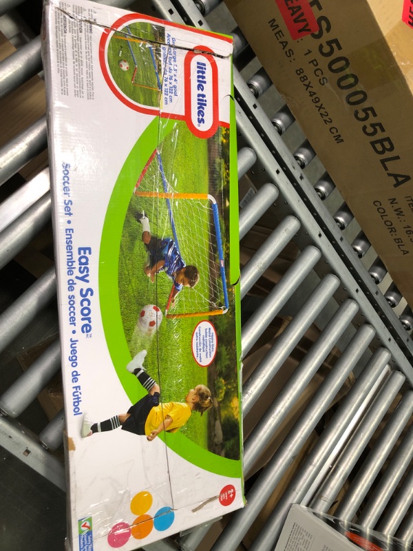 Photo 2 of Little Tikes Easy Score Soccer Set Game Outdoor Toys for Backyard Fun Summer Play - Goal with Net, Ball, and Pump Included - Lawn Activities for Kids, Toddlers, Boys Girls Ages 2+