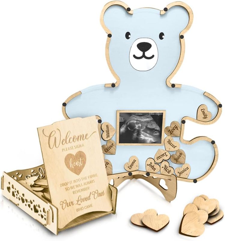 Photo 1 of Baby Shower Guest Book Alternatives - We Can Bearly Wait Baby Shower Decorations For Boy- Teddy Bear Baby Shower Decorations - Centerpiece - Woodland Baby...