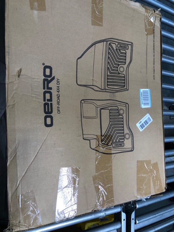 Photo 1 of OEDRO Floor Mats Compatible for 2015-2022 Chevy Colorado Crew Cab / GMC Canyon Crew Cab, Unique Black TPE All-Weather Guard Includes 1st and 2nd Row: Front, Rear, Full Set Liners