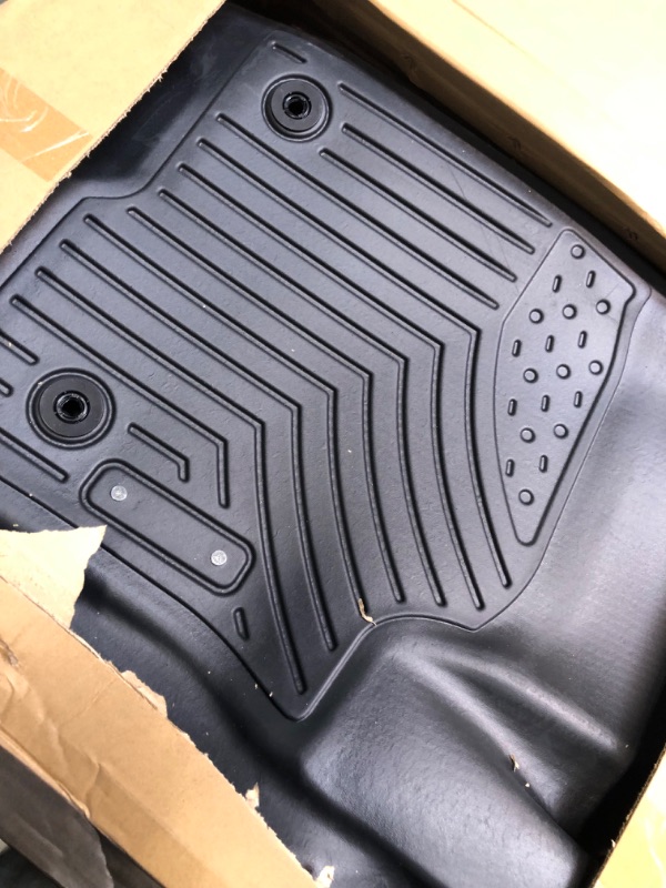 Photo 1 of OEDRO Floor Mats Compatible for 2015-2022 Chevy Colorado Crew Cab / GMC Canyon Crew Cab, Unique Black TPE All-Weather Guard Includes 1st and 2nd Row: Front, Rear, Full Set Liners