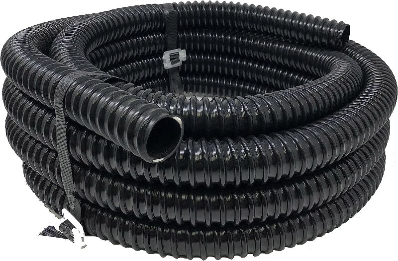 Photo 1 of 
Sealproof 1" Dia. Corrugated Pond Tubing 1-Inch ID, 20 FT Length, Black PVC Kinkproof Strong Flex Tubing Made in USA