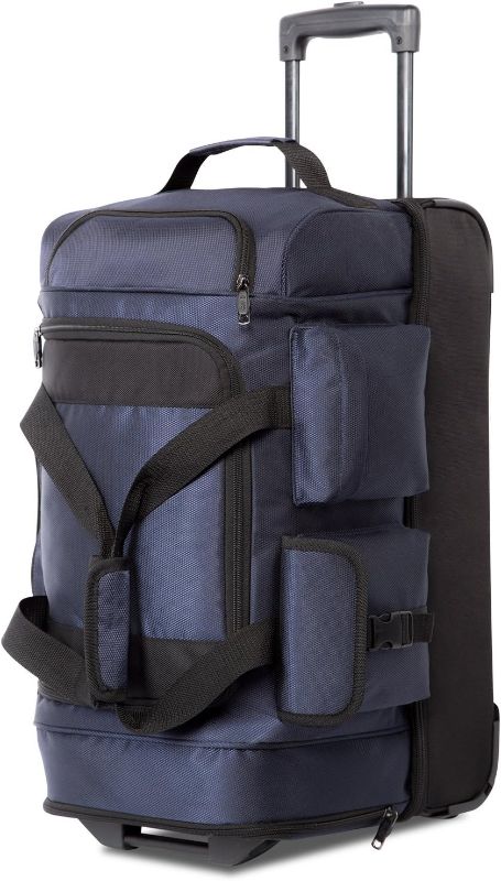 Photo 1 of Coolife Rolling Duffel Travel Duffel Bag Wheeled Duffel Suitcase Luggage 8 Pockets 22in