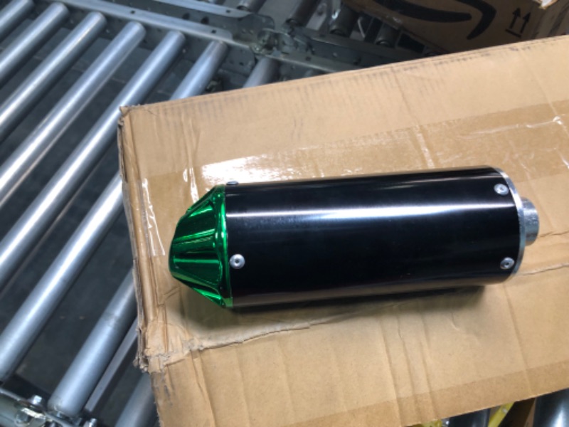 Photo 3 of USTPO Pit Bike Exhaust,Motorcycle Slip On Exhaust 28mm Muffler Silencer Pipe Assembly Kit For CRF50 XR50 70cc 110cc 125cc SSR Apollo Tao Tao SDG DB14 DB10 Coolster X-Pro Pit Dirt Bike Motocross Green