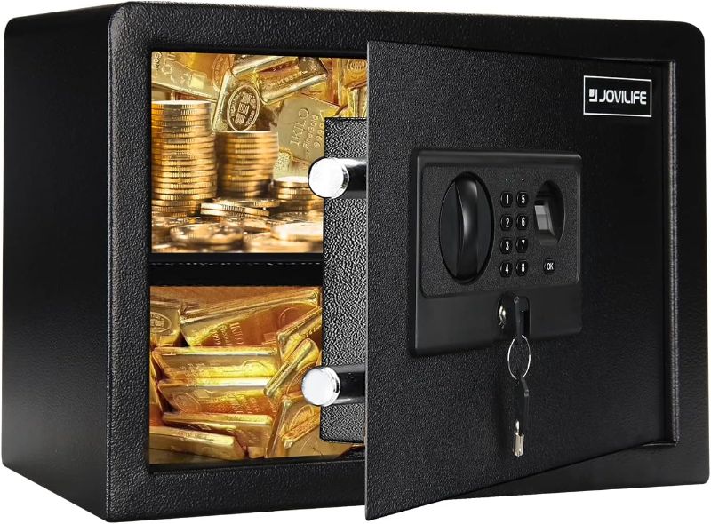 Photo 1 of 
Jovilife Fireproof Safe Fingerprint Lock Cabinet Security Box - 0.8Cubic Feet,Best Money Safe,Home Keypad Depository Safe Backup Keys – Cabinet Safes...