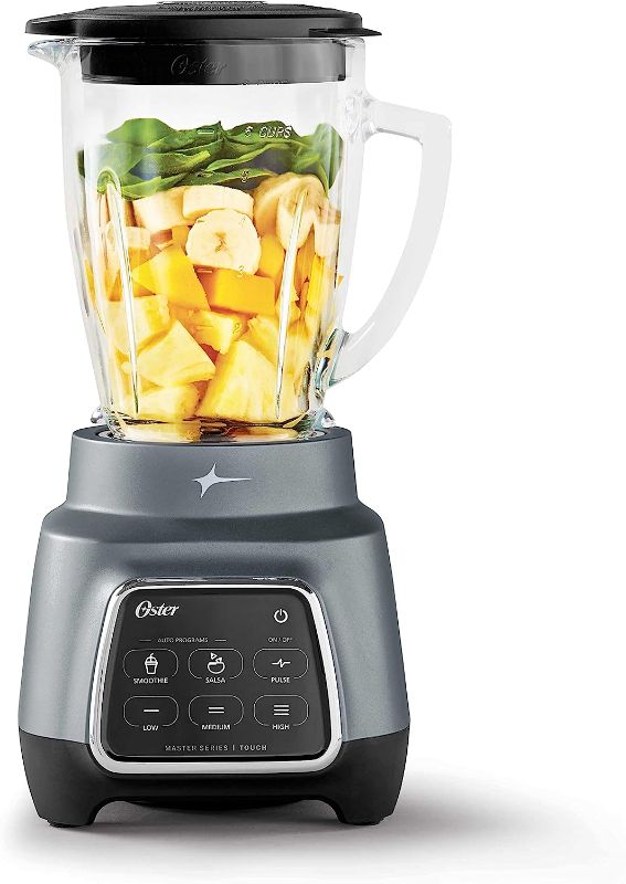 Photo 1 of 
Oster Touchscreen Blender, 6-Speed, 6-Cup, Auto-program -for Smoothie, Salsa, 800W, Multi-Function blender, 2143023 Silver/Gray