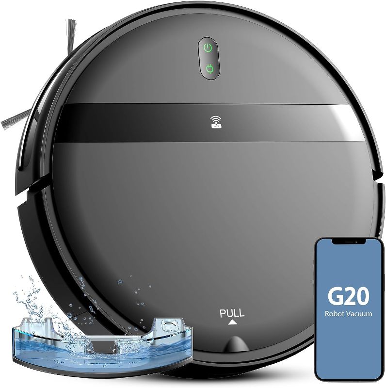 Photo 1 of MANVINS Robot Vacuum Mop Combo with WiFi/App/Alexa, Robot Vacuum Cleaner with Max Strong Suction, Robotic Vacuum Cleaner, Self-Charging, Slim, Quiet, Vacuum Robot for Pet Hair/Carpet/Hard Floor