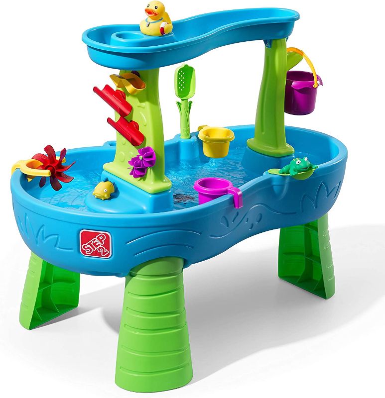 Photo 1 of Step2 Rain Showers Splash Pond Water Table | Kids Water Play Table with 13-Pc Accessory Set for 18 months to 96 months