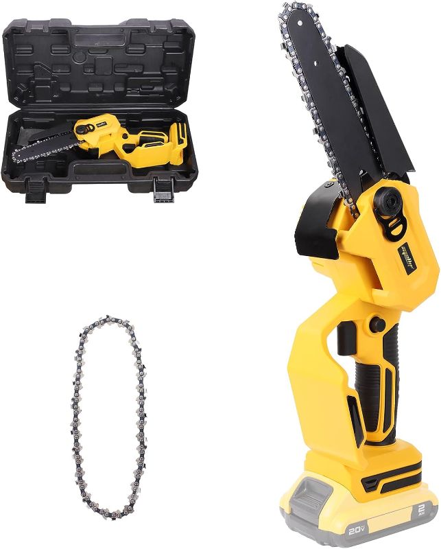 Photo 1 of (Battery NOT Included) Cordless Power Chainsaw, for DeWALT 20V Max Lithium Battery 6-Inch Hand-held Mini Pruning Saw with Brushless Motor & Replacement Chain for Wood Cutting |Tree Trimming |Camping 