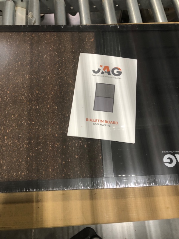 Photo 3 of JAG - Executive Business Solutions. Bulletin Board - Large Cork Board 24" X 16" - Premium Pinboard - Chalkboard with Chalks,Chalkholder & 10 Pins