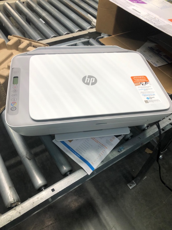 Photo 2 of HP DeskJet 2755e Wireless Color All-in-One Printer with bonus 6 months Instant Ink (26K67A), white