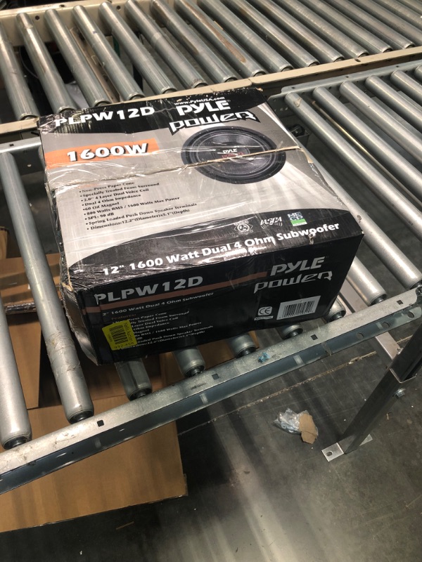Photo 2 of Pyle 12' Car Audio Speaker Subwoofer - 1600 Watt High Power Bass Surround Sound Stereo Subwoofer Speaker System - Non Press Paper Cone, 90 dB, 40 Ohm, 60 oz Magnet, 2 Inch 4 Layer Voice Coil -PLPW12D 12-inch 1600 Watts 2-inch dual voice coil 4-ohm