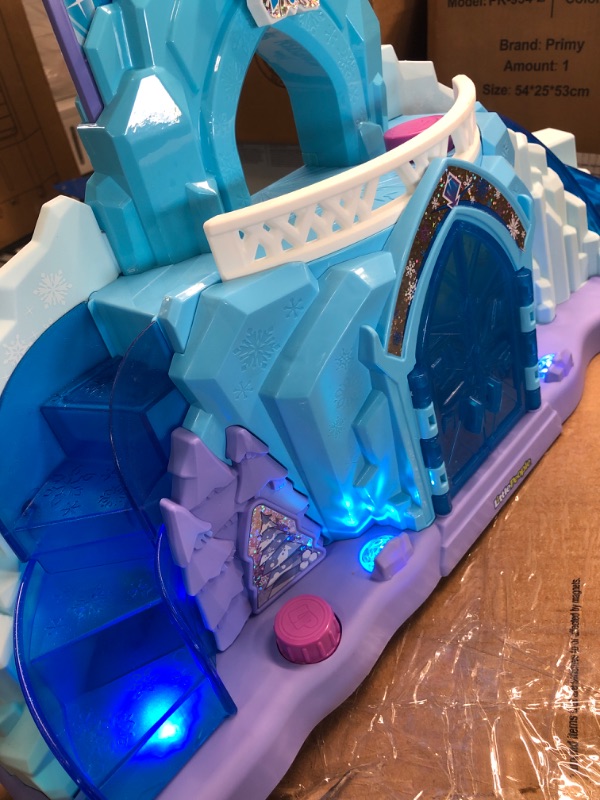 Photo 3 of Disney Frozen Toys, Fisher-Price Little People Toddler Playset With Elsa & Olaf Toys Lights & Music, Elsa's Ice Palace, Frustration-Free Packaging SIOC/FFP