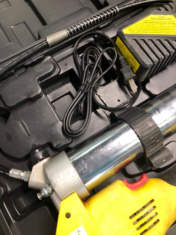 Photo 4 of Lumax LX-1175 Handyluber 12V Cordless Grease Gun with Single Battery, 7000 Psi , Yellow