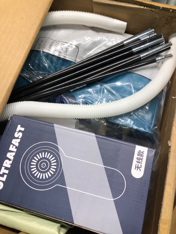 Photo 2 of Jessie Inflatable Swimming Pool, Family Swimming Pool, Kids Pools with Sunshade for Indoor, Outdoor, Garden, Backyard (Green(No Slide),120 x 70 x 23 inches) Green(no Slide) 120 x 70 x 23 inches