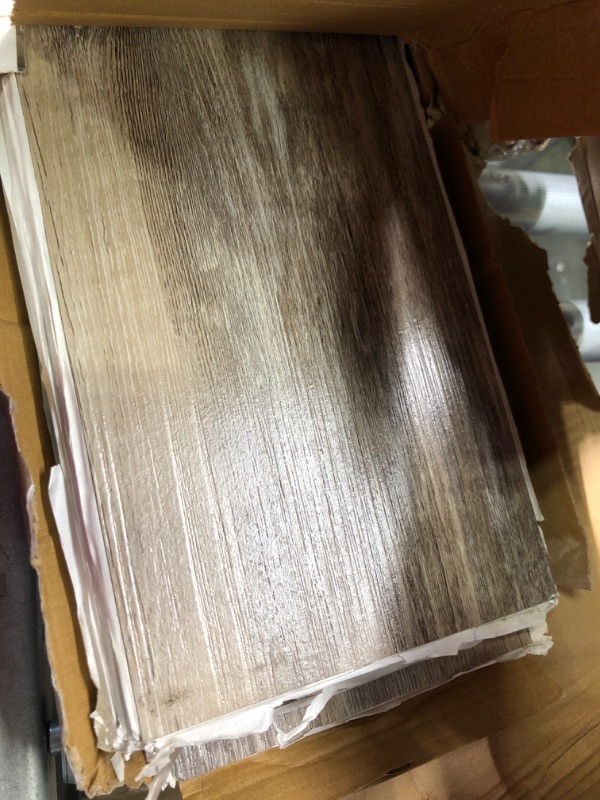 Photo 2 of Art3d Peel and Stick Floor Tile Vinyl Wood Plank 36-Pack 54 Sq.Ft, Old Wood, Rigid Surface Hard Core Easy DIY Self-Adhesive Flooring