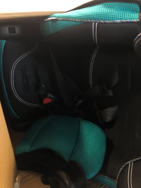 Photo 1 of Evan Flo Baby Car Seat Black And Green With Pattern