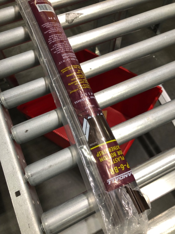 Photo 1 of Randall Manufacturing Co., Inc | PVC Slide-On Door Bottom | Adjustable Plastic Weatherstrip Door Bottom with Drip Cap | 3 Feet | for 1 3/4” Doors | Brown | Fits Gaps 3/8” to 7/8” | Made in The USA