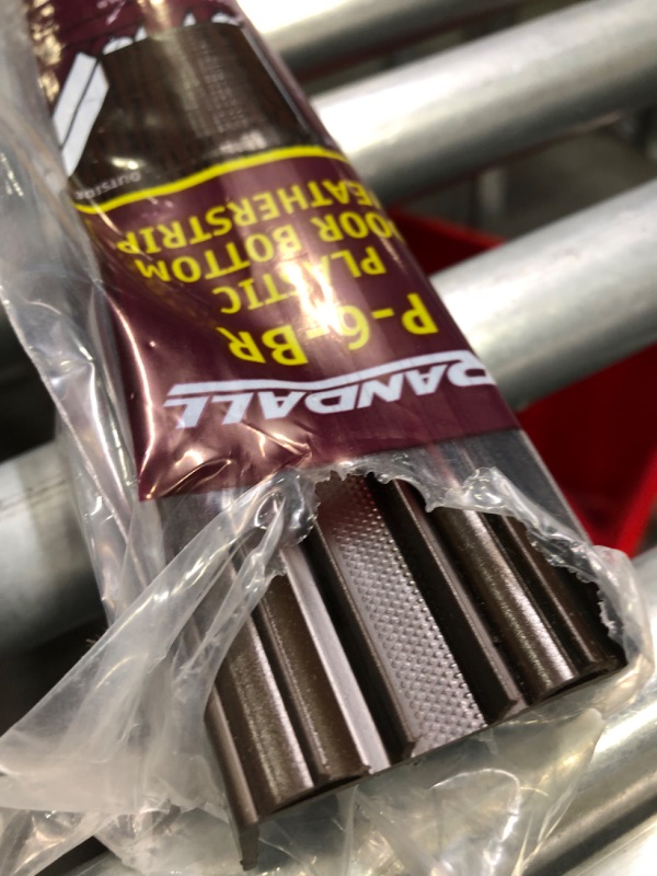 Photo 1 of Randall Manufacturing Co., Inc | PVC Slide-On Door Bottom | Adjustable Plastic Weatherstrip Door Bottom with Drip Cap | 3 Feet | for 1 3/4” Doors | Brown | Fits Gaps 3/8” to 7/8” | Made in The USA