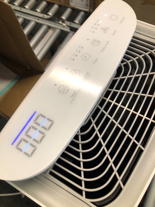 Photo 1 of HIMOX Air Purifiers for Home Large Room 1500 sqft, 5 in 1 Medical Grade H13 Ture HEPA Filter air Cleaner Mold Pets Dander Hair Allergies in Bedroom, Remove 99.97% Dust Smoke Pollen Odors, M11-White