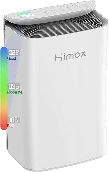 Photo 1 of HIMOX Air Purifiers for Home Large Room 1500 sqft, 5 in 1 Medical Grade H13 Ture HEPA Filter air Cleaner Mold Pets Dander Hair Allergies in Bedroom, Remove 99.97% Dust Smoke Pollen Odors, M11-White