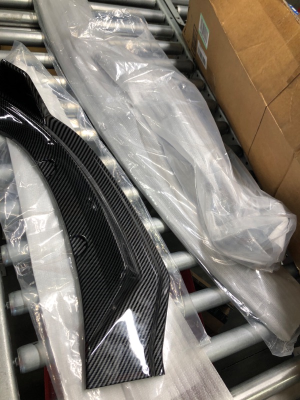 Photo 3 of Stay Tuned Performance PU/664/PCF Carbon Fiber Print Front Bumper Body Kit Lip 3PCS Compaitble With 2017-2020 Model 3