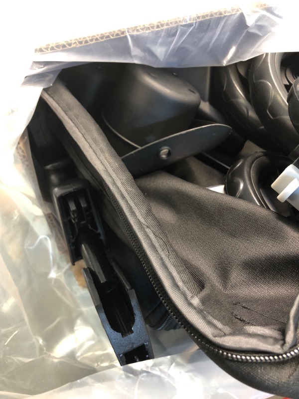 Photo 1 of Pet Dog Stroller, 3 Wheel Cat Dog Stroller with Storage Basket and Cup Holder for Small and Medium Cats, Dogs Travel Folding Carrier Stroller (Black)