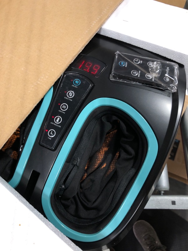 Photo 2 of Shiatsu Foot Massager Machine with Heat - Electric Deep Kneading Heated Foot Massage Air Compression - Circulation, Legs, Plantar Fasciitis, Neuropathy Pain Therapy Spa Feet Massager Stocking Stuffers