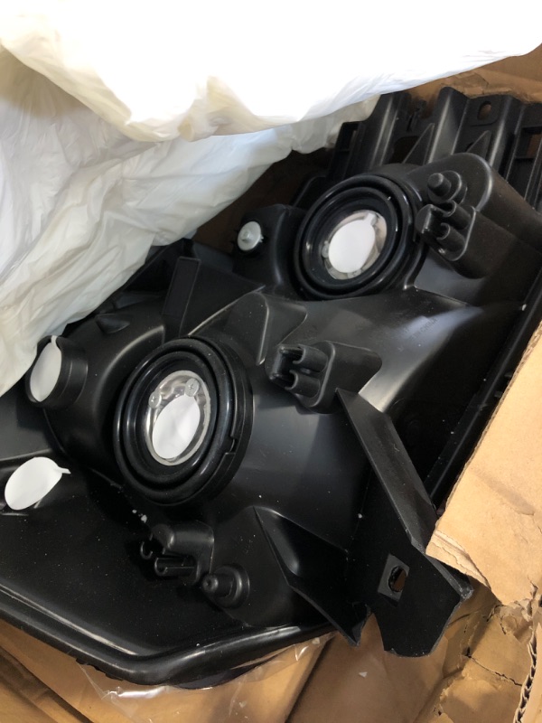 Photo 1 of BRYGHT Headlight Assembly Compatible with 2004-2015 Nissan Titan / 2005-2007 Armada Left and Right Side Chrome Housing with Amber Reflector