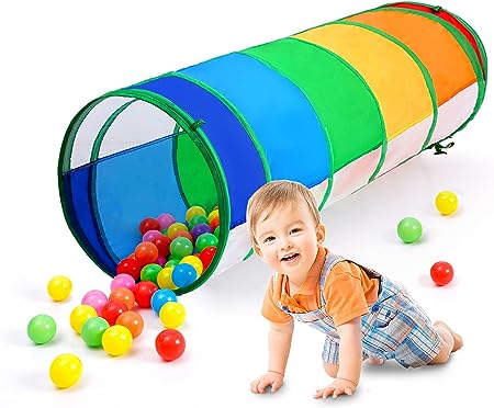 Photo 1 of 18(H)  69(L) Classic rainbow Crawling Play Tunnel 