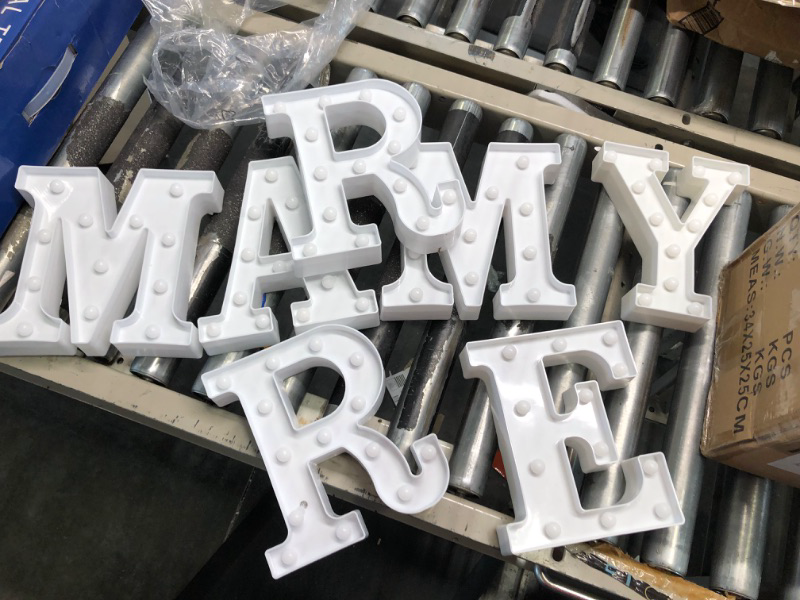 Photo 1 of Brightdeco Light Up Marry Me Sign LED Marquee Letter Wedding Sign Night Lamp Valentine Gift