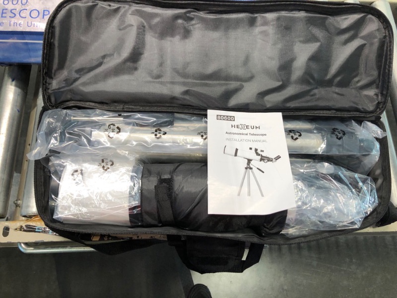 Photo 1 of Telescope 80mm Aperture 600mm - Astronomical Portable Refracting Telescope Fully Multi-coated High Transmission Coatings AZ Mount with Tripod Phone Adapter, Wireless Control, Carrying Bag. Easy Set Up White