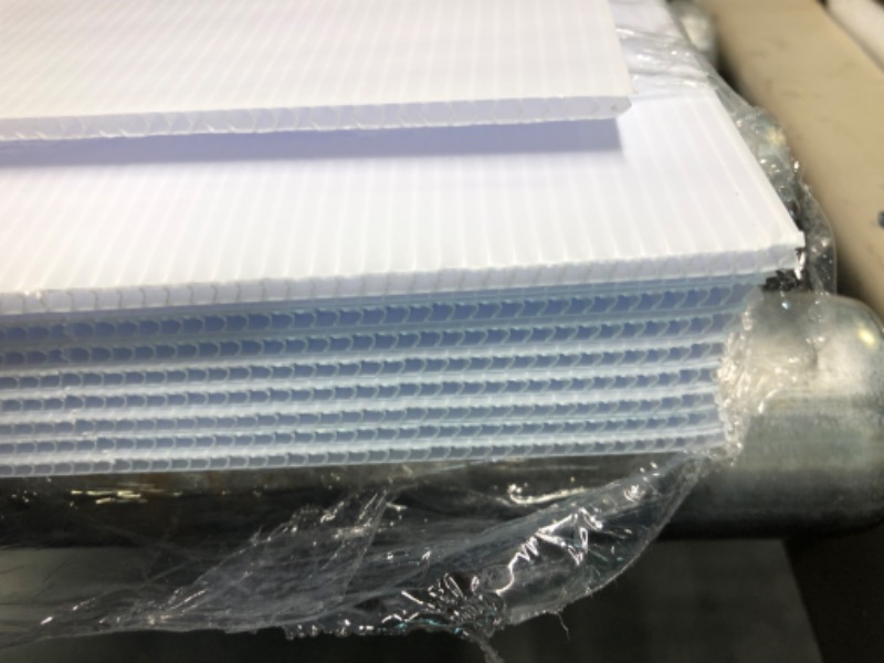 Photo 4 of Corrugated Plastic Sheets | 17in x 13in | 10 Pack | Blank Coroplast Poster Board Signs for Offices, Classrooms, Yard and Garage Sales, Realtor Open Houses, and Custom Birthday, and Graduation Messages