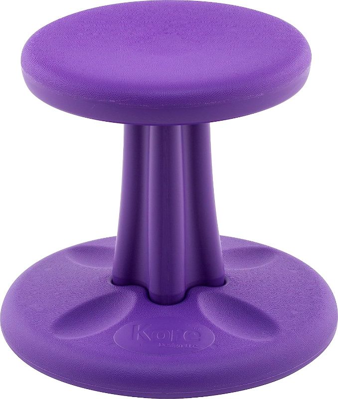 Photo 1 of Kore Kids Preschool Wobble Chair - Flexible Seating Stool for Classroom, Preschool, Kindergarten & Elementary School - Age 4-5 yrs, Purple (12in)
