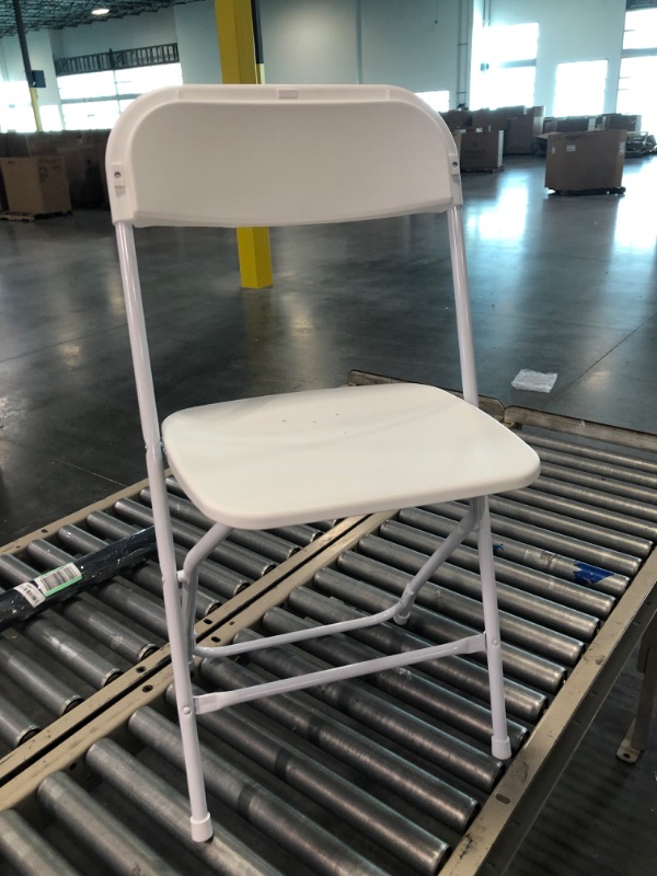 Photo 4 of Plastic Folding Chair, 800 lbs. Capacity, White -