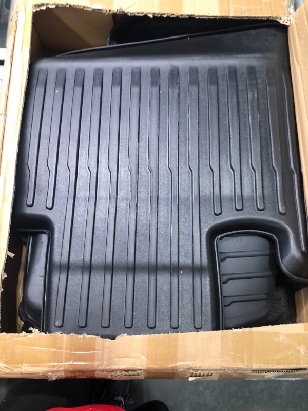 Photo 4 of SUPER LINER All Weather Floor Mats for Tesla Model Y 5-Seat 2021 2022 2023 Custom Fit TPE Car Floor Mats Cargo Liner Rear Cargo Tray Trunk Interior Accessories (Does NOT fit 7-Seat)