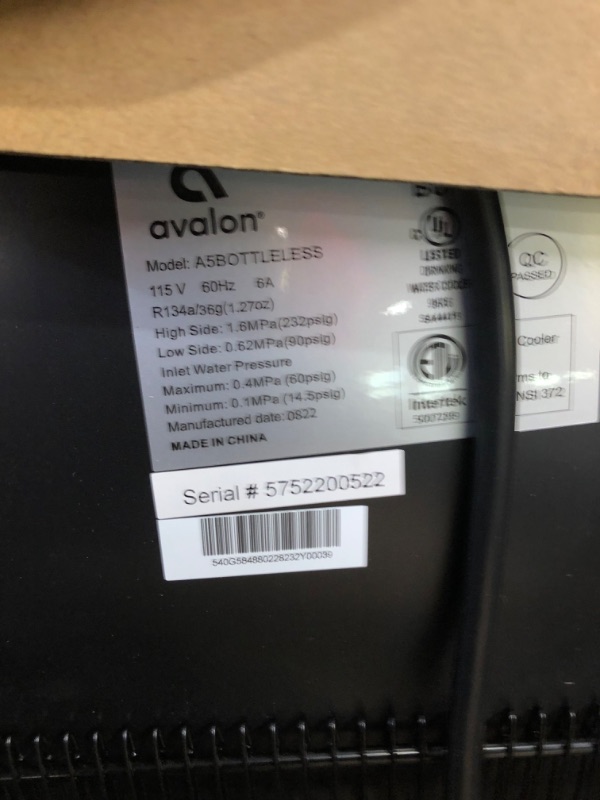 Photo 4 of Avalon A5 Self Cleaning Bottleless Water Cooler Dispenser, UL/NSF/Energy star, Stainless Steel, full size full size Dispenser