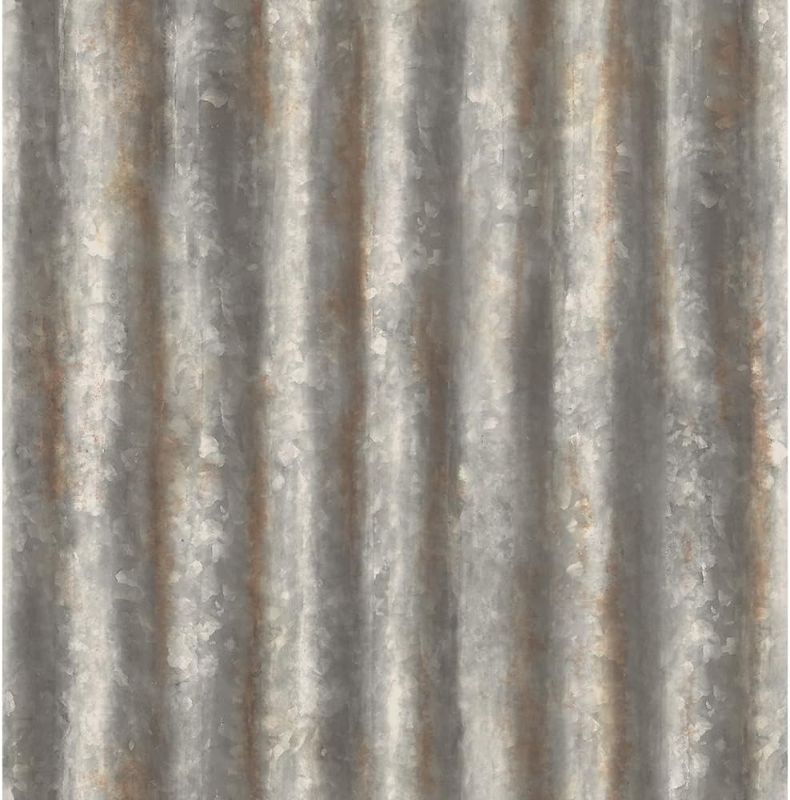 Photo 1 of A-Street Prints 2701-22333 Corrugated Metal Wallpaper, Charcoal
Brand: A-Street Prints