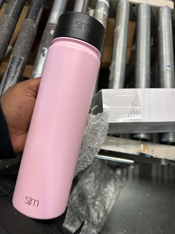 Photo 2 of  1 Simple Modern Water Bottle with Straw Lid Vacuum Insulated Stainless Steel Metal Thermos Bottles | Reusable Leak Proof BPA-Free Flask for Gym, Travel, Sports | Summit Collection | 22oz, Blush Pink 22oz -Pink