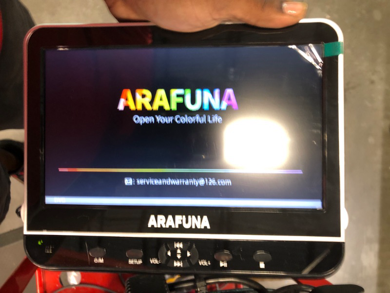 Photo 4 of 10.5" Dual Portable DVD Player with HDMI Input, Arafuna Car DVD Player Dual Screen Play A Same or Two Different Movies, Headrest DVD Player for Car Support 1080P HD Video, USB/SD,Last Memory