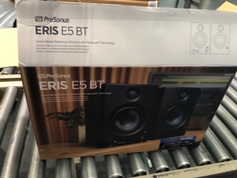 Photo 2 of PreSonus Eris E5 BT-5.25" Near Field Studio Monitors with Bluetooth, 100W Power, Subwoofer Output, Plus Balanced and Unbalanced Inputs E5 (Pair) Bluetooth